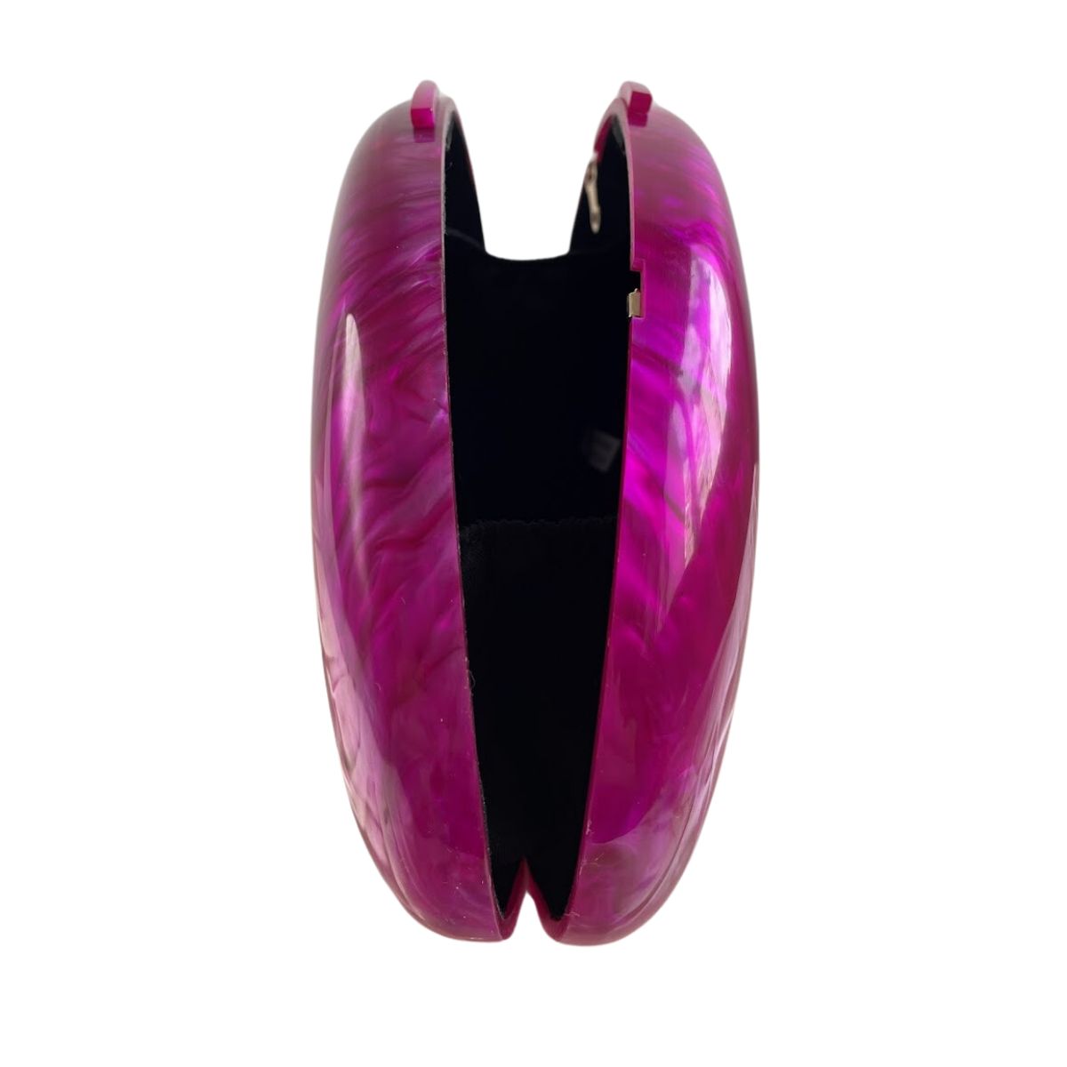 Bolsa Clutch Oval Fúcsia