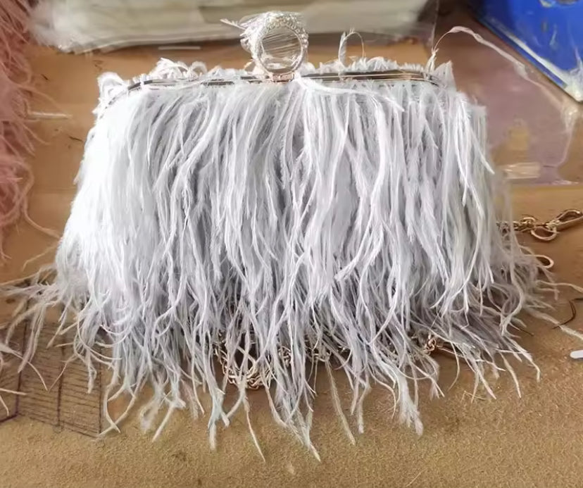 Bolsa Clutch Plumas Musk