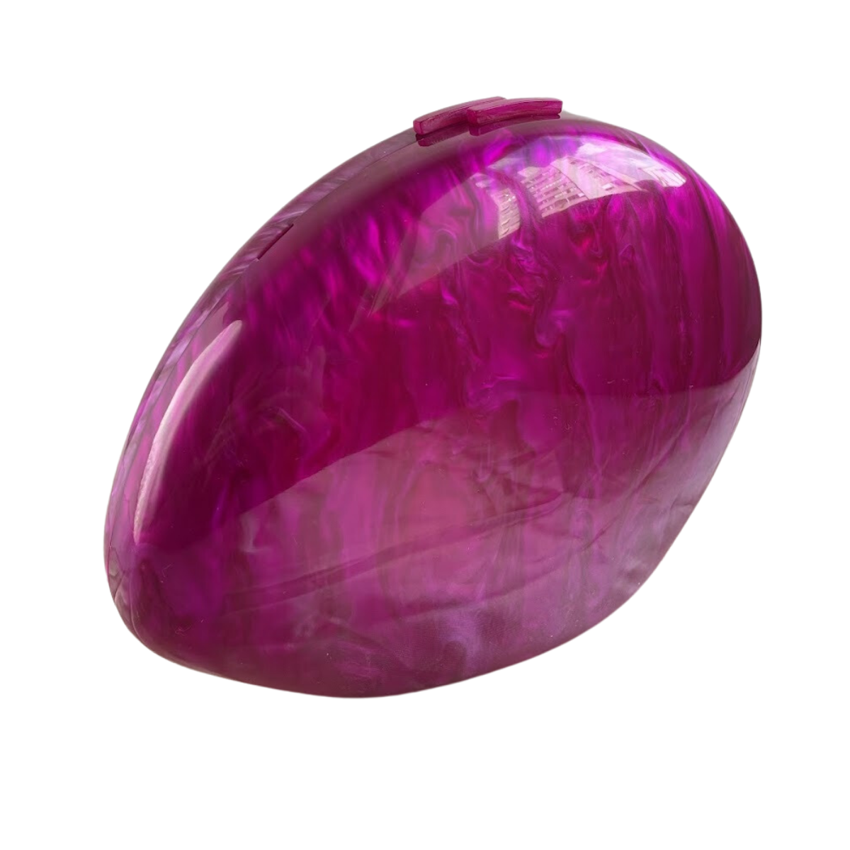 Bolsa Clutch Oval Fúcsia