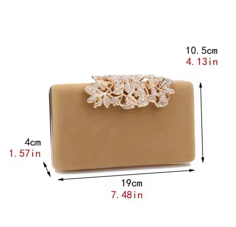 Clutch Veludo Flor Siena