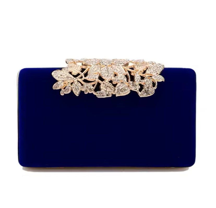 Clutch Veludo Flor Siena
