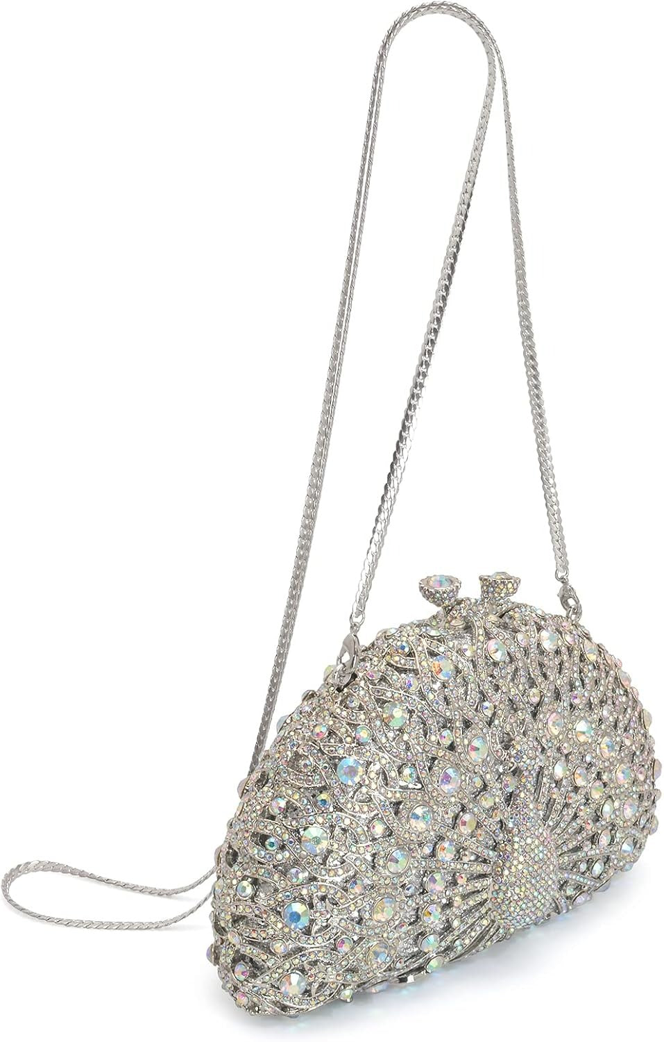Clutch Prata Cristal Pavone Mossmon