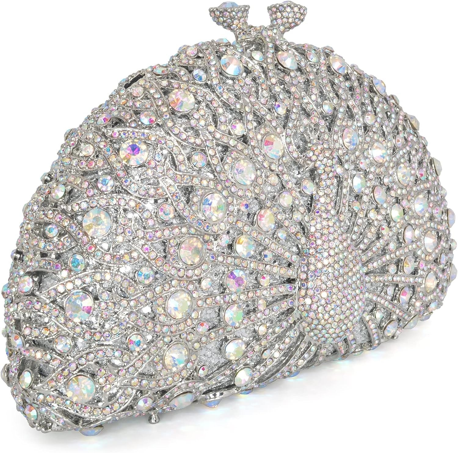 Clutch Prata Cristal Pavone Mossmon