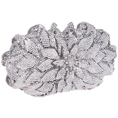 Clutch Metal Floral Cristal
