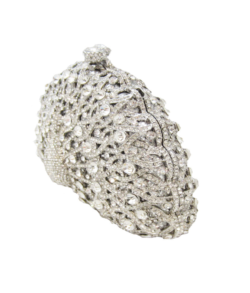 Clutch Prata Cristal Pavone Mossmon