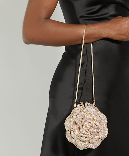 Clutch Metal Flor de Cristal