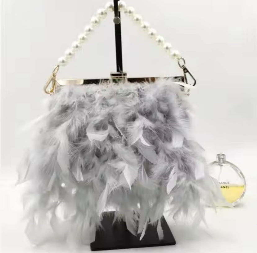 Bolsa Clutch Plumas Pacaya