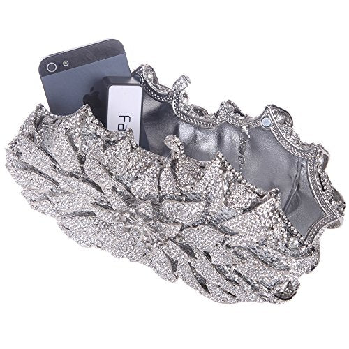 Clutch Metal Floral Cristal