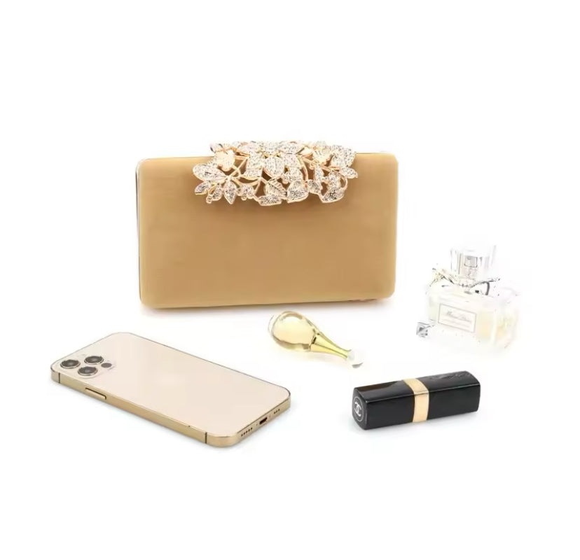 Clutch Veludo Flor Siena