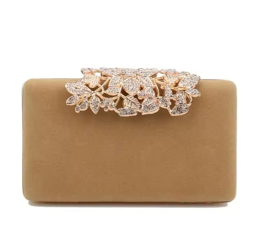 Clutch Veludo Flor Siena