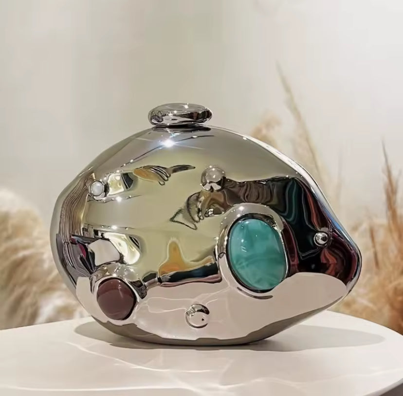 Clutch Luxo Métalic Americano