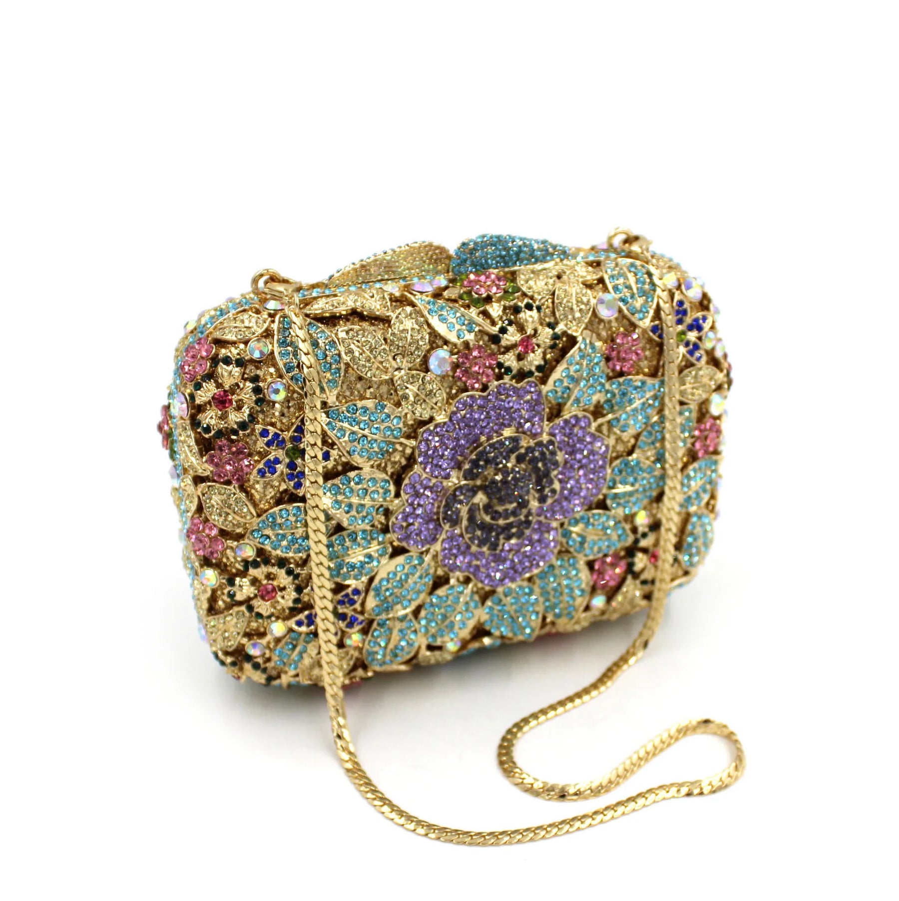 Sacos de flores cristal embreagem noite bolsa whtuoheng feminino diamante strass bolsas formal festa casamento roxo/azul/dourado sacos