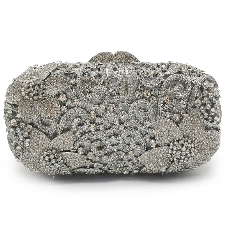 Flor diamante noite sacos de embreagem 4 cores cristal feminino celular bolsas casamento senhora strass dinheiro bolso caso