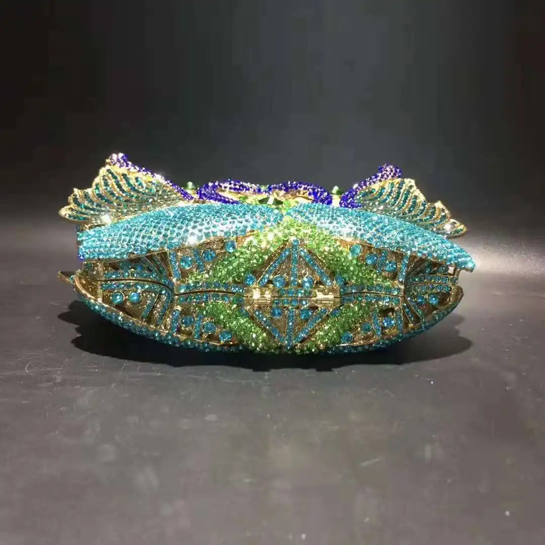 Bolsa feminina de embreagem prateada lantejoulas, bolsa nupcial, festa de casamento, embreagens metálicas, bolsa azul, lantejoulas, diamante, Minaudiere, noite