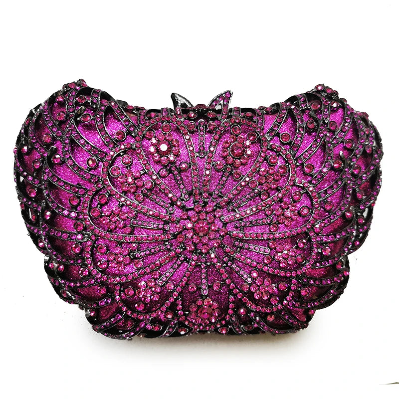Ab mulheres bolsas de noite ouro metal luxo senhora diamante bolsas bolsa cocktail garras jantar baile cristal embreagem strass