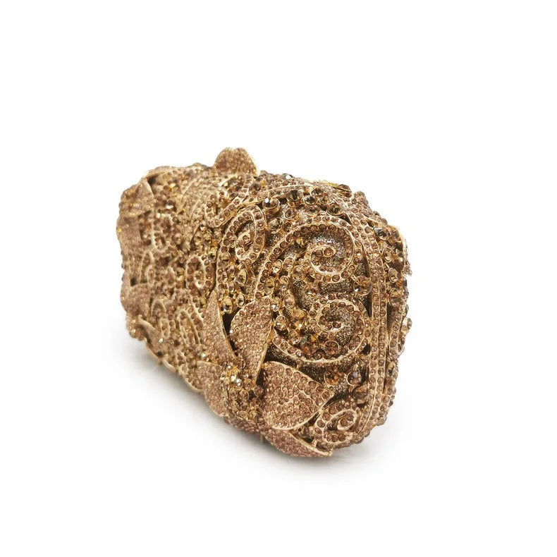 Flor diamante noite sacos de embreagem 4 cores cristal feminino celular bolsas casamento senhora strass dinheiro bolso caso