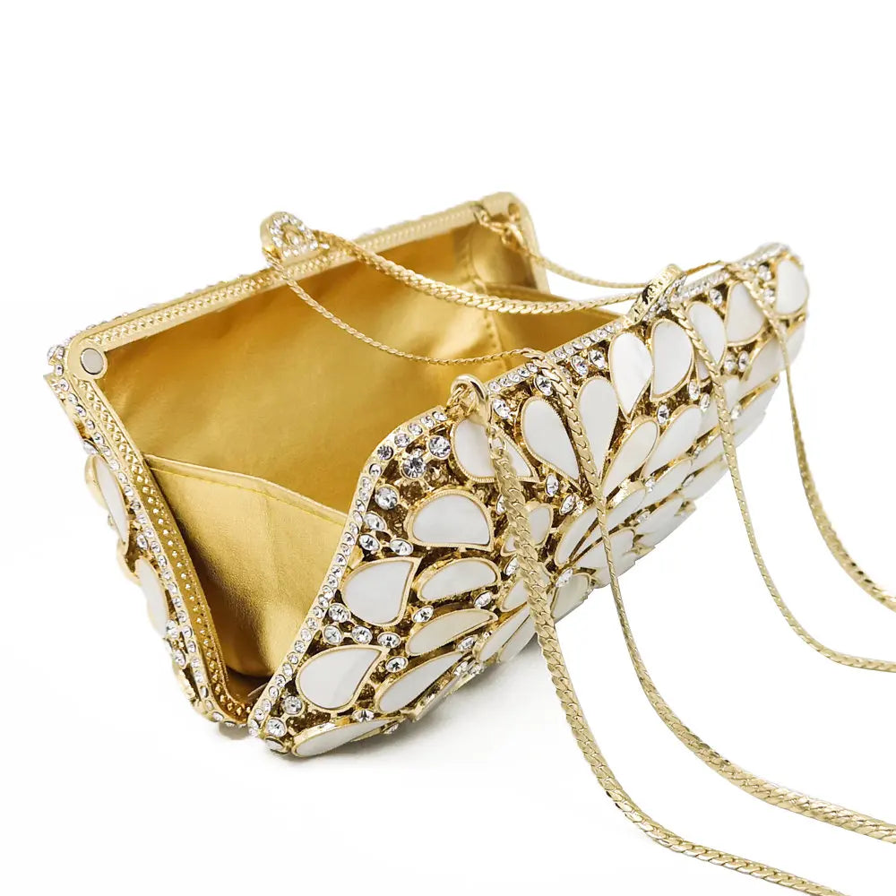 Clutch Madressa Cristais Madrepérola