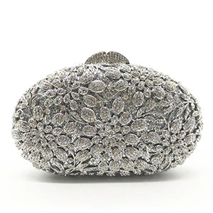 Mulheres oco para fora multi flores de cristal embreagem saco noite diamante minaudiere bolsa casamento para a mãe presentes natal sacos