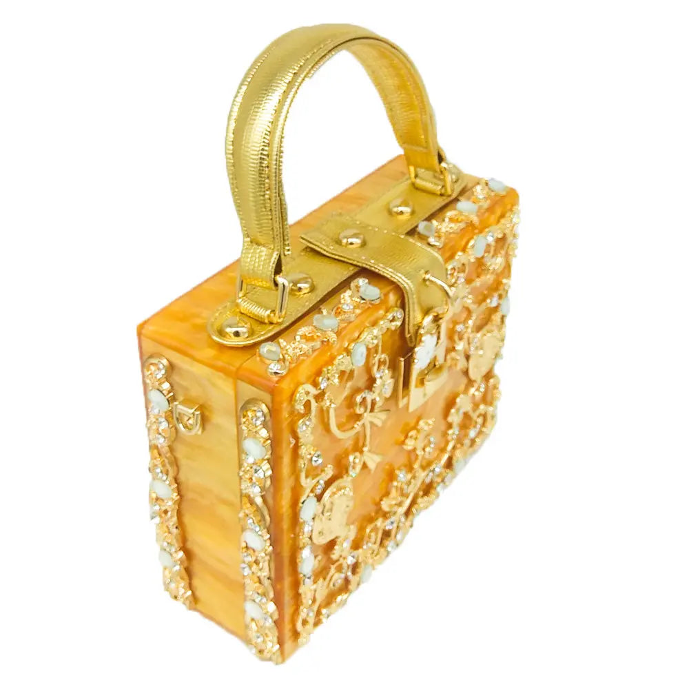 Bolsa de ombro feminina delicada de flor, bolsa de mão luxuosa de acrílico com bolsas transversais da moda, para mulheres