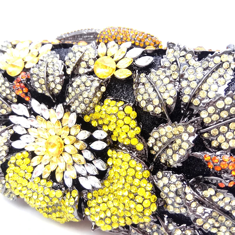 Clutch Metal Cristal Rose Belle