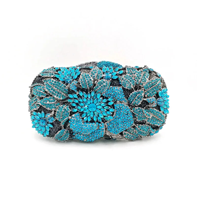 Clutch Metal Cristal Rose Belle