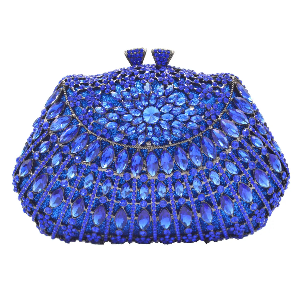 Bolsa de mão luxuosa com cristais e rosas, em ouro para mulheres, baile, casamento, sm67