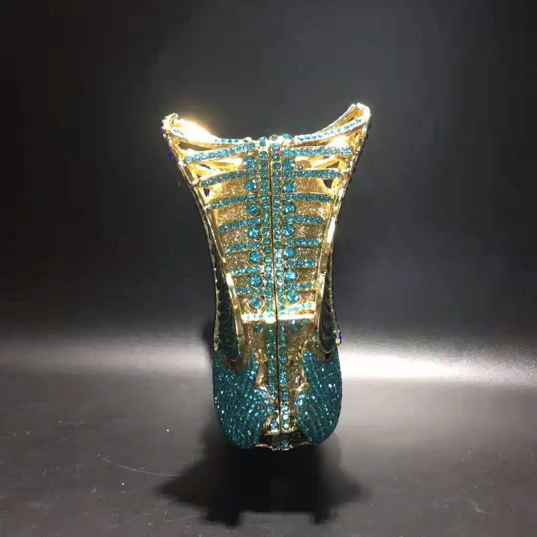 Bolsa feminina de embreagem prateada lantejoulas, bolsa nupcial, festa de casamento, embreagens metálicas, bolsa azul, lantejoulas, diamante, Minaudiere, noite