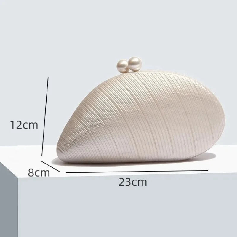 Bolsa de mão acrílica para mulheres, bolsa de jantar de casamento, bolsa crossbody de ombro único com alça de corrente, bolsa compacta elegante