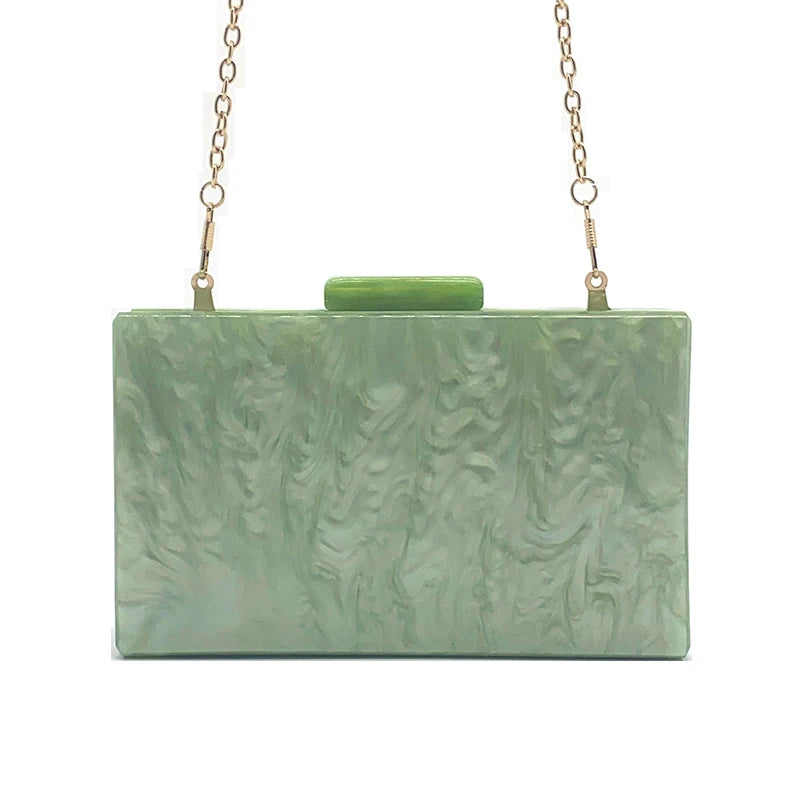 Bolsa crossbody acrílica para mulheres, bolsas de luxo, bolsa de moedas, verde puro, bolsa de ombro fofa, marca de moda, nova, 2022