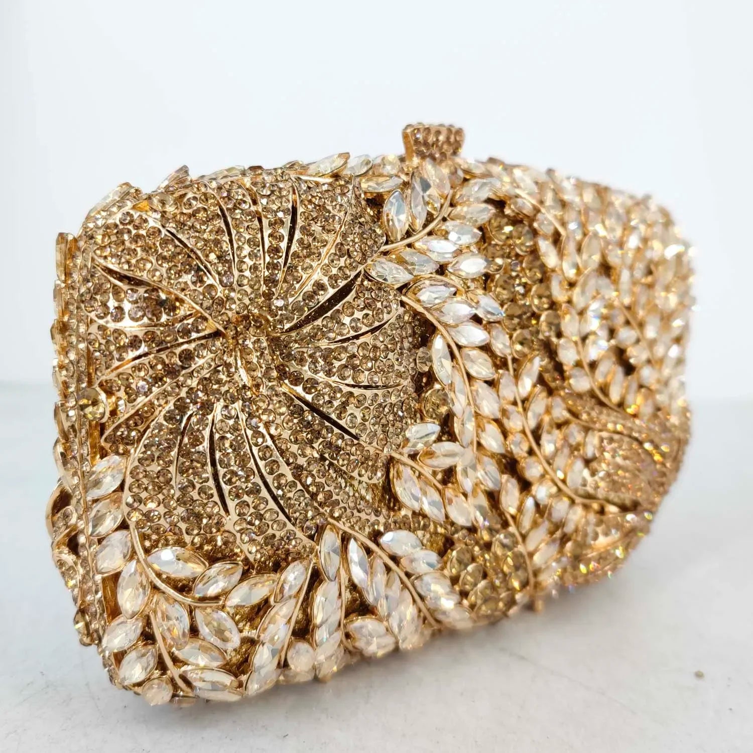 Boutique de fgg flor elegante bolsas e bolsas de noite designer de luxo festa de casamento strass sacos de embreagem de casamento nupcial