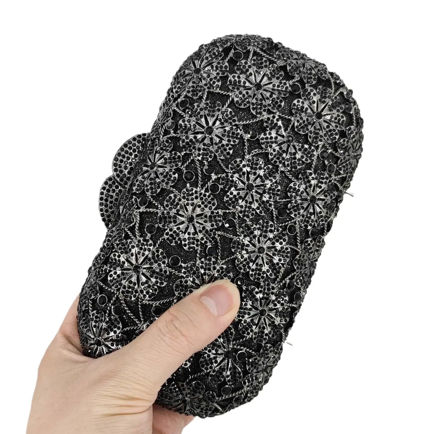 Boutique de fgg flor cristal bolsas de embreagem para mulheres elegantes, sacos de noite de strass floral, bolsa dura minaudiere