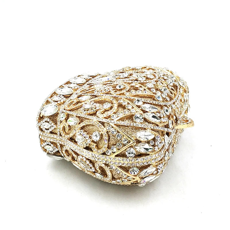 Mulheres festa à noite bolsa diamantes luxo cristal garras elegantes senhoras bolsas festa de casamento nupcial coroa real bolsas saco