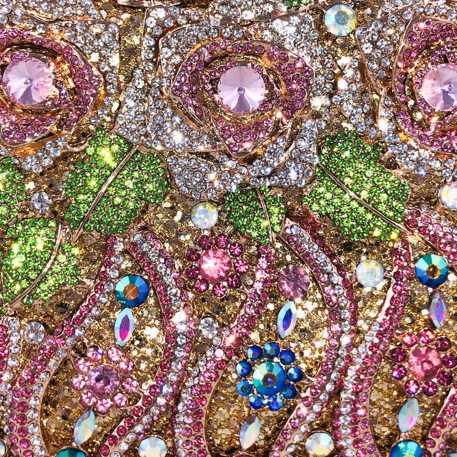 Boutique de fgg elegante feminino flor bolsas de noite cristal bolsa embreagem formal festa casamento nupcial strass bolsa embreagem