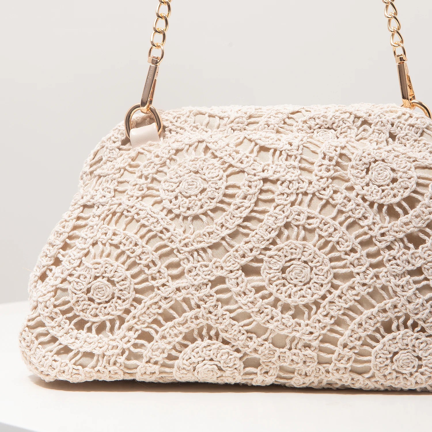 Bolsa crossbody de tecido oco padrão, bolsa de praia de palha boêmia, conjunto Chrochel, estilo premium, Trav Must Haves, bolsa Pach para mulheres