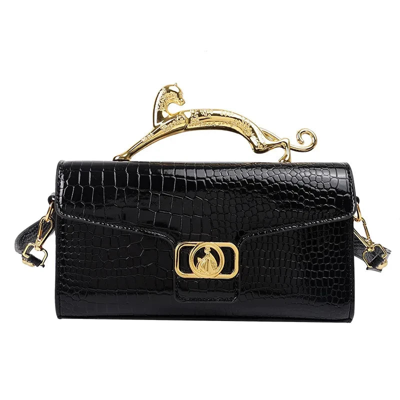Design de marca de luxo Bolsa de ombro oblíqua para mulheres senhoras, fivela de metal, simples, moda, festa, nova, 2022