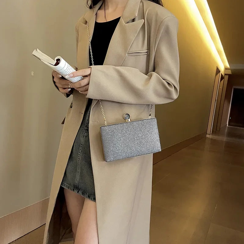 Elegante jantar saco de embreagem bolsa de ombro feminino brilhante grampo de cabelo pequena caixa de maquiagem nova 2025 tendência da moda