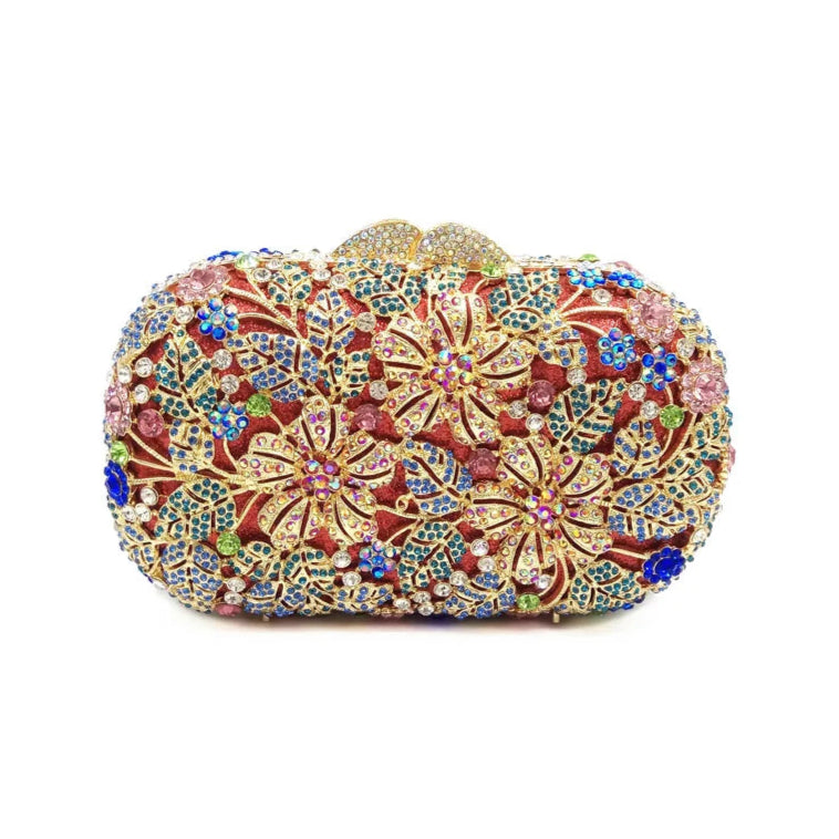 Mulheres saco de festa à noite diamantes elegante embreagem cristal luxo nupcial festa casamento carteira bolsa flor bolsas cristal