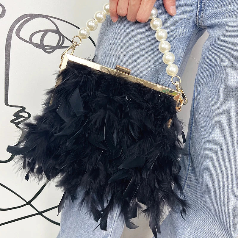 Bolsas de luxo para mulheres, bolsa de embreagem noturna, bolsa de ombro, corrente de pérolas, bolsa de casamento designer 12 cores