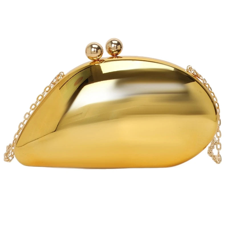 Bolsa de mão de noite acrílica em formato irregular, bolsa de mão luxuosa brilhante para mulheres, bolsa para vestido de festa de coquetel