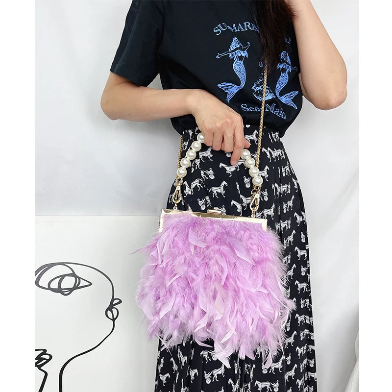 Bolsas de luxo para mulheres, bolsa de embreagem noturna, bolsa de ombro, corrente de pérolas, bolsa de casamento designer 12 cores