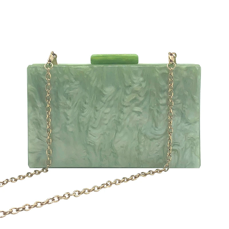 Bolsa crossbody acrílica para mulheres, bolsas de luxo, bolsa de moedas, verde puro, bolsa de ombro fofa, marca de moda, nova, 2022