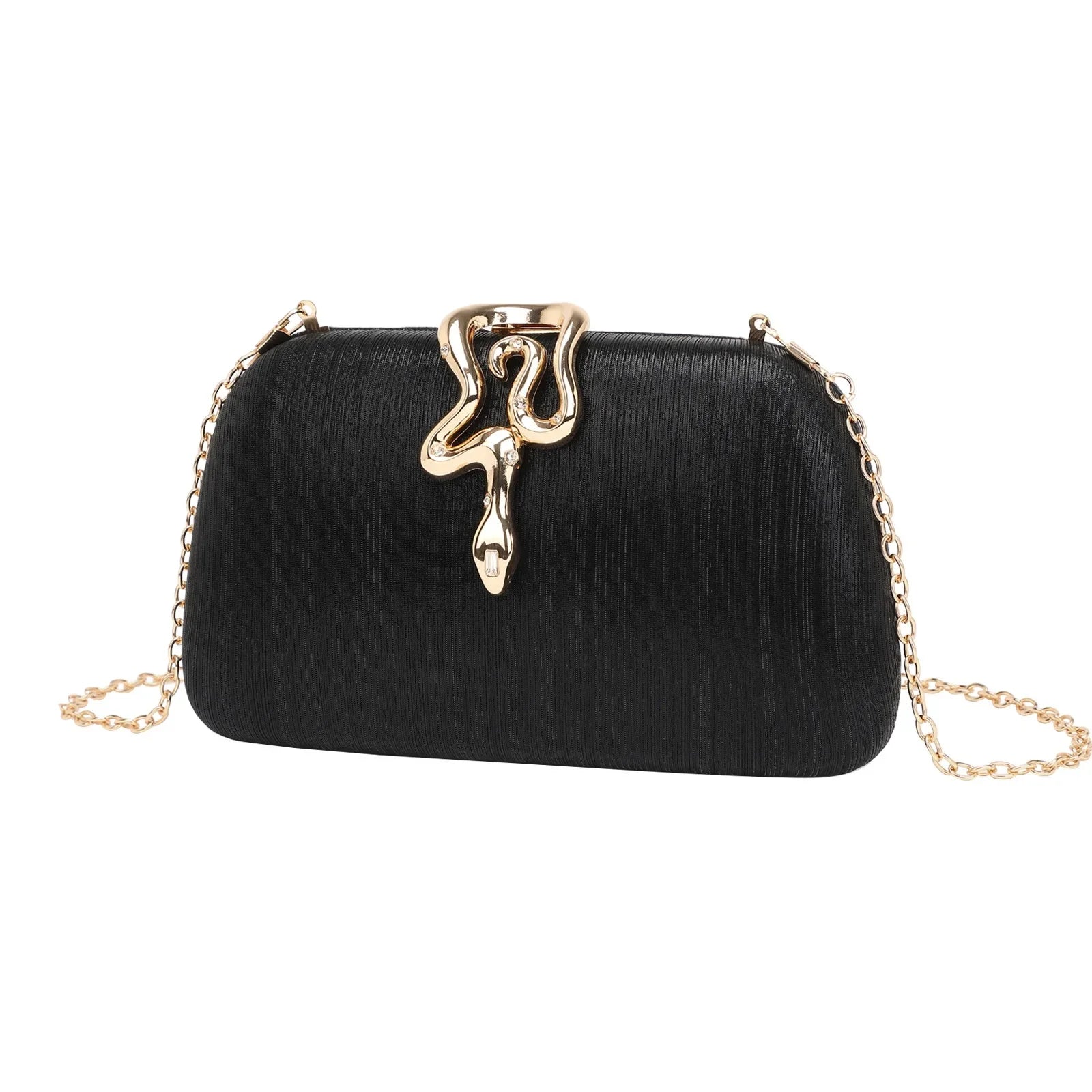 Moda cobra bloqueio saco de embreagem versátil festa noite bolsa vestido código saco crossbody para todas as ocasiões