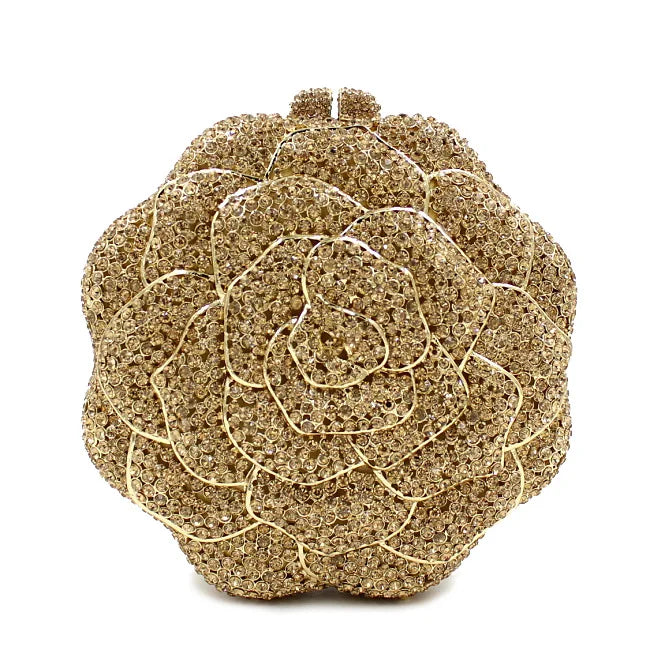 Requintado design rosa sacos de cristal completo strass saco oco metal diamante festa senhoras saco noite