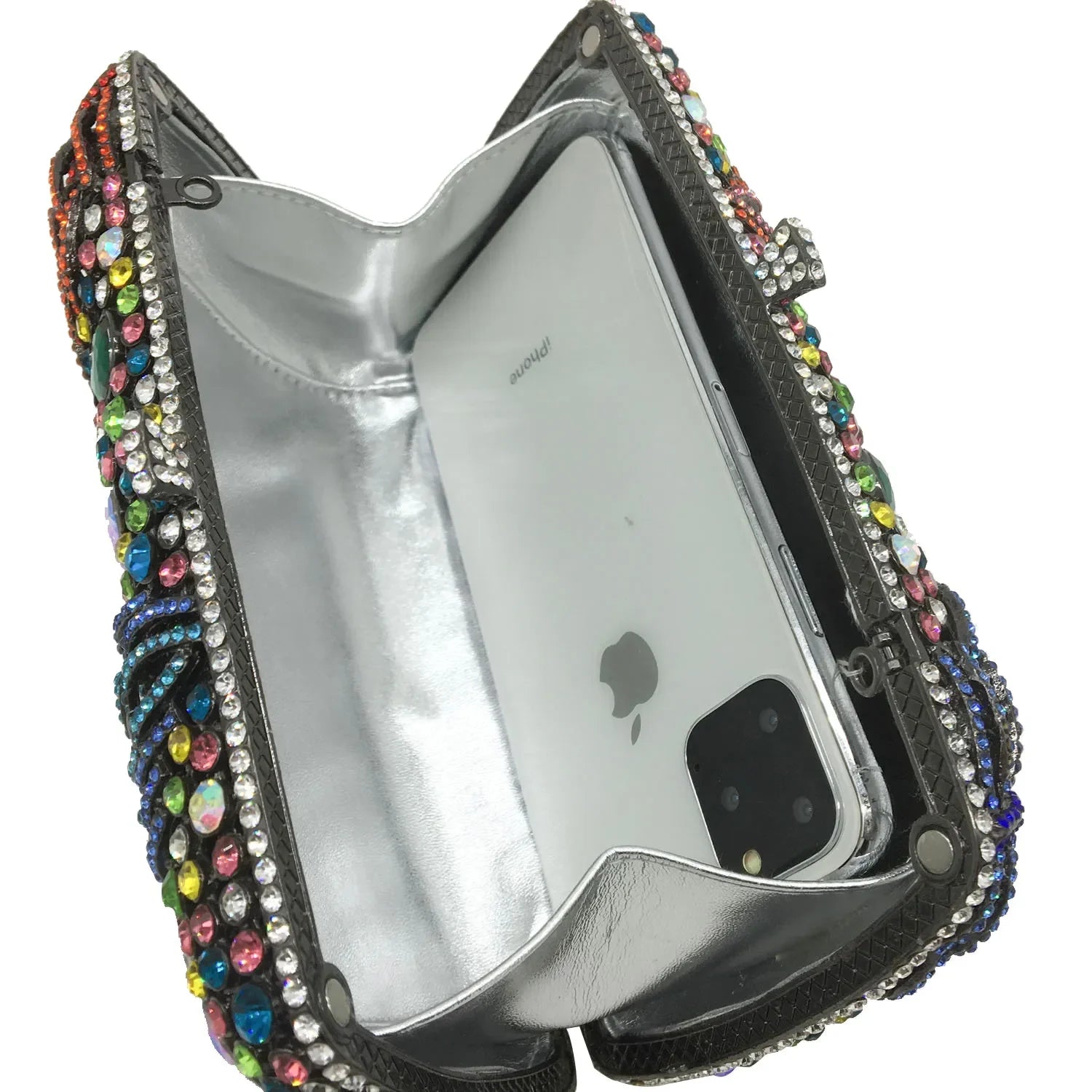 Boutique de fgg roxo cristal noite sacos embreagem feminino formal festa folha strass bolsas nupcial casamento minaudiere bolsa