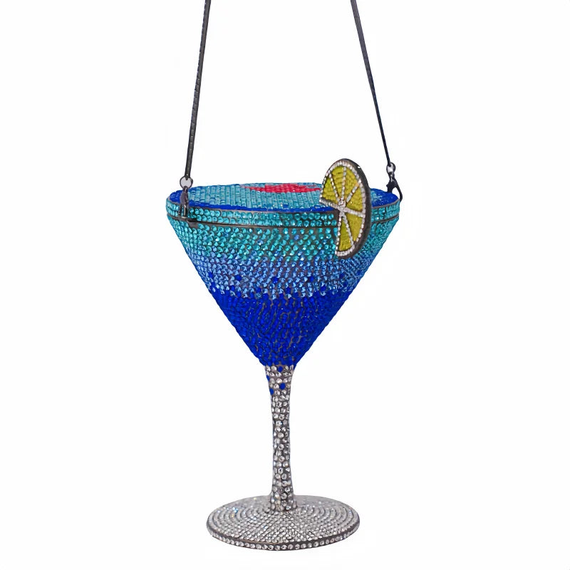 Martin cocktail copo diamante saco de noite nova chegada cristal nupcial bolsa jantar garras feminino bolsa cristal strass sacos