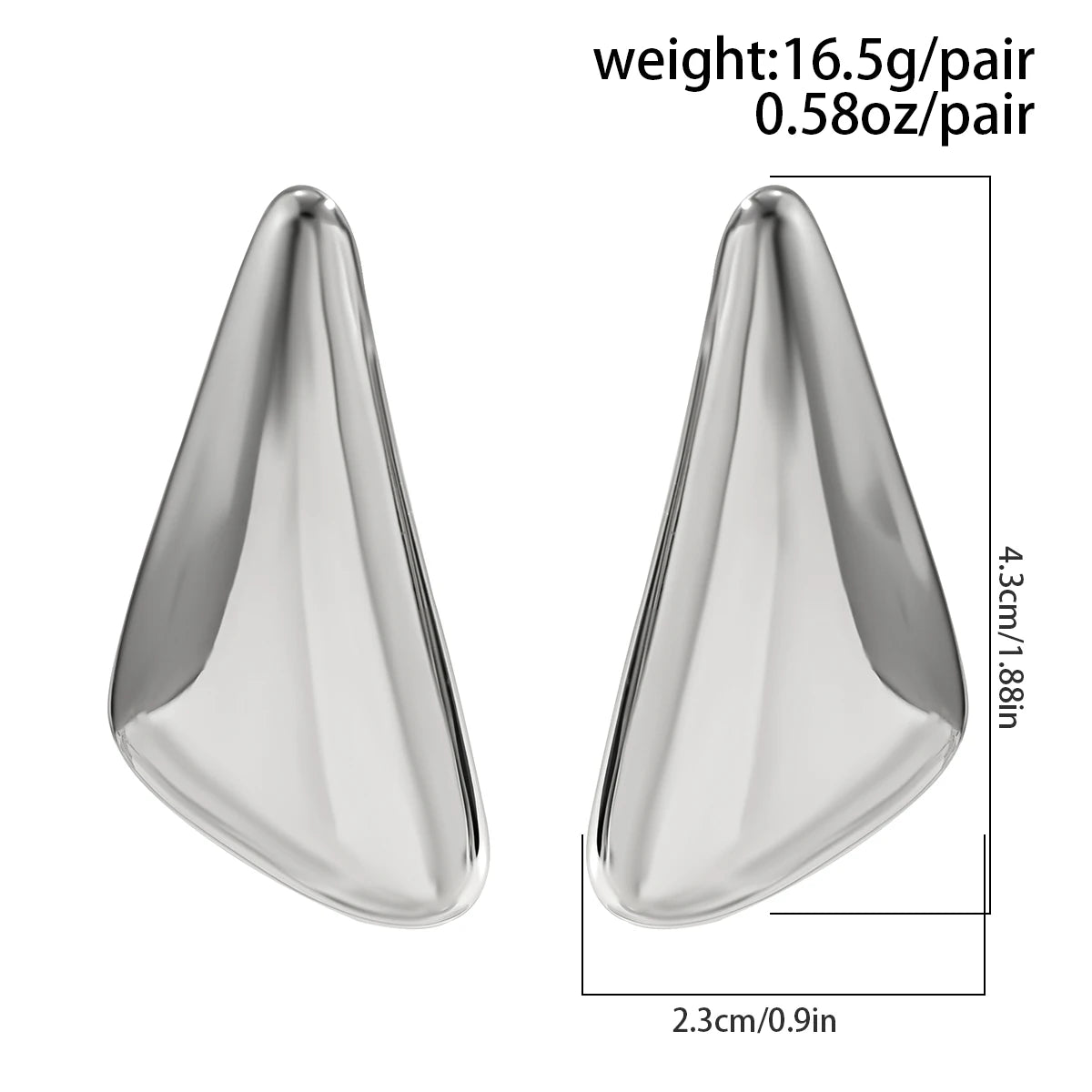 Ingemark-Brincos de metal liso vintage punk para mulheres, brincos perfurantes geométricos góticos, acessórios de jóias, presente da tendência, 2024