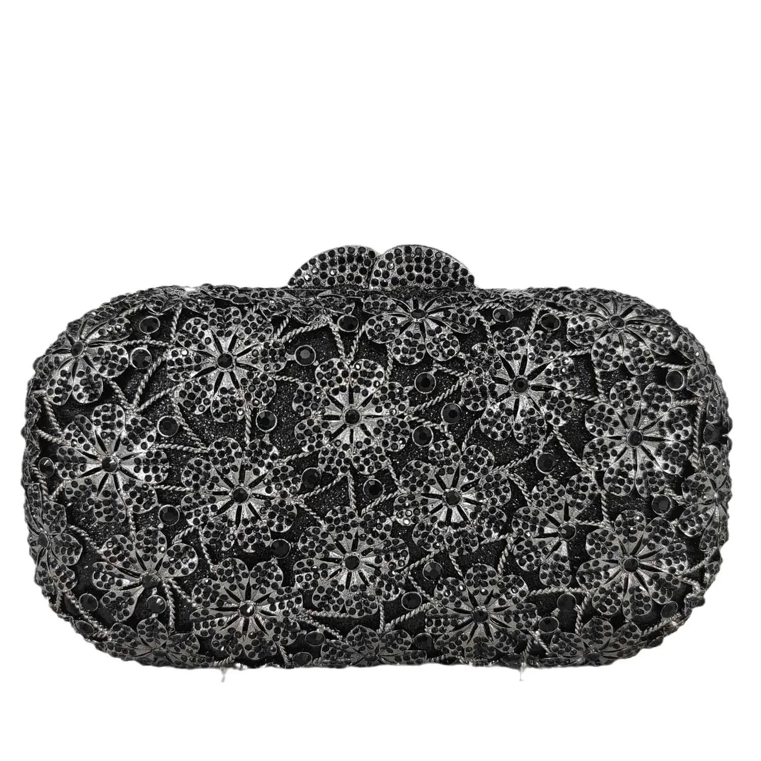 Boutique de fgg flor cristal bolsas de embreagem para mulheres elegantes, sacos de noite de strass floral, bolsa dura minaudiere