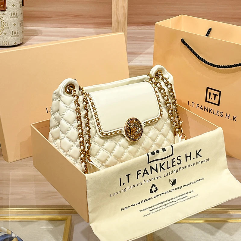Bolsa de couro genuíno para mulheres, grande capacidade, bolsa de ombro axilas, nova marca de luxo, 2024