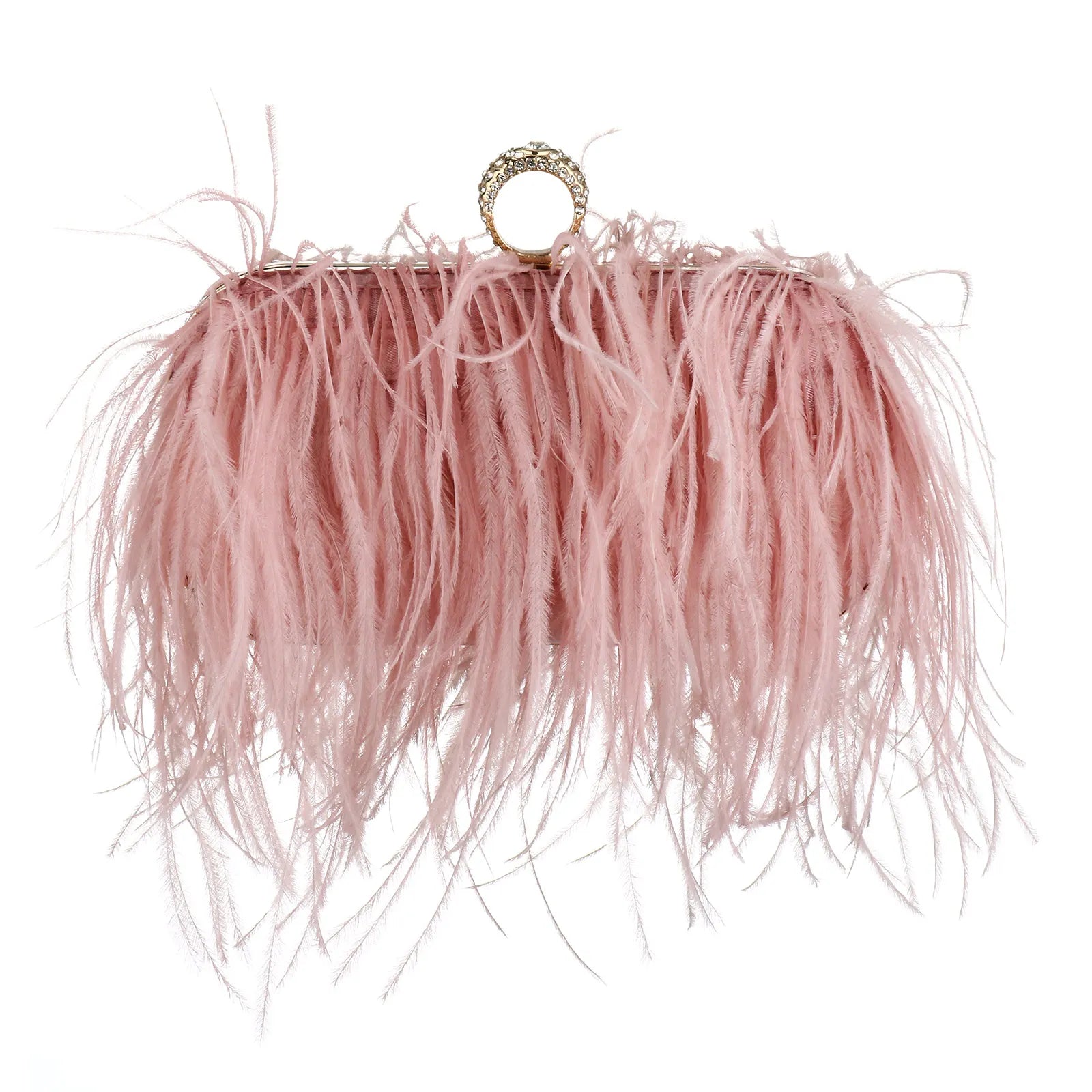 Sacos de noite de avestruz para mulheres, bolsa crossbody de ombro, bolsa de embreagem de festa borla verde, 2022