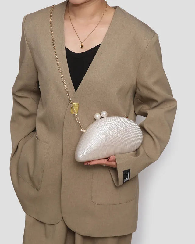 Bolsa de mão acrílica para mulheres, bolsa de jantar de casamento, bolsa crossbody de ombro único com alça de corrente, bolsa compacta elegante